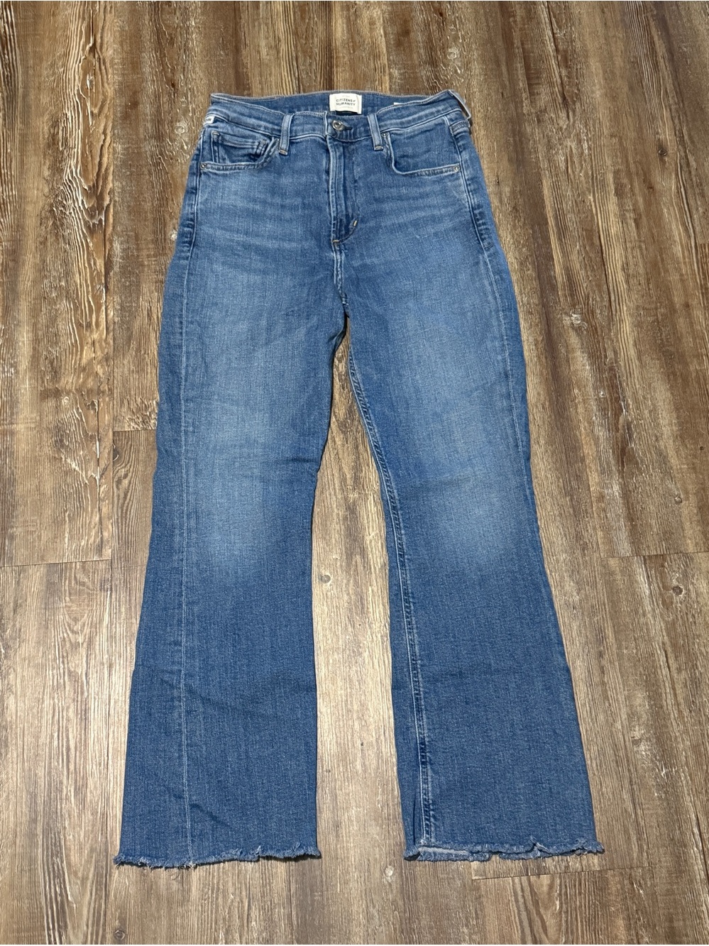 Citizens of Humanity Isola Bootcut Jeans Women's 25 Frayed Hem High Rise Denim